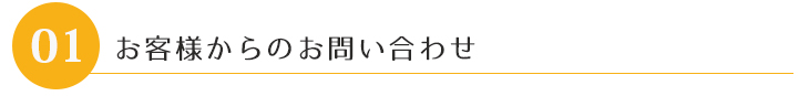 ステップ1 お問い合わせ